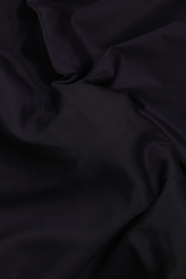 Mysore Silk Saree In Plain Black With Contrast Border