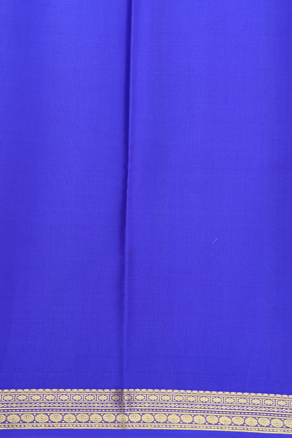 Mysore Silk Saree In Plain Brick Brown With Contrast Border