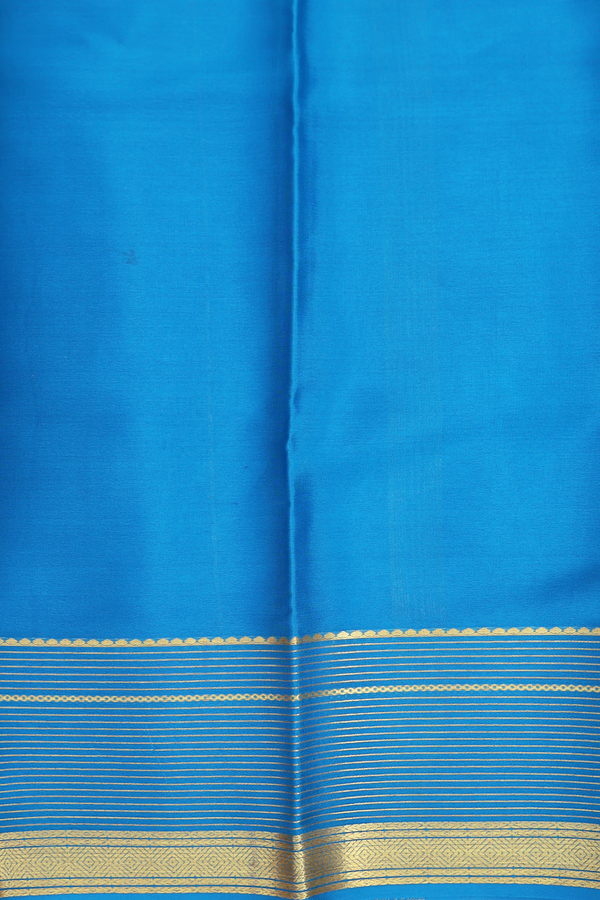 Mysore Silk Saree In Plain Coffee Brown With Contrast Border