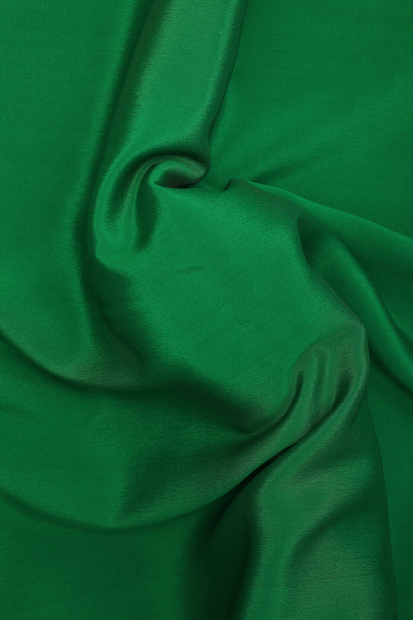 Mysore Silk Saree In Plain Emerald Green With Zari Border
