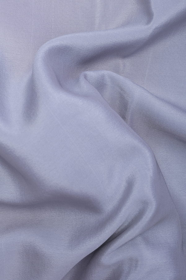 Mysore Silk Saree In Plain Grey With Floral Border