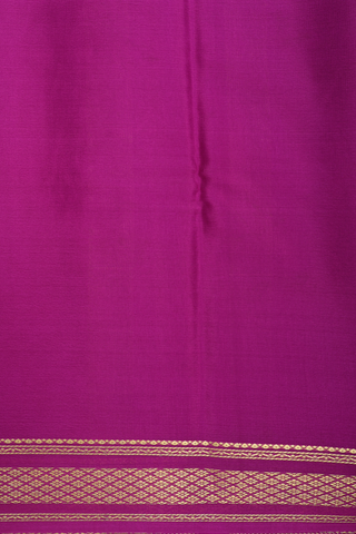 Mysore Silk Saree In Plain Light Purple With Contrast Border