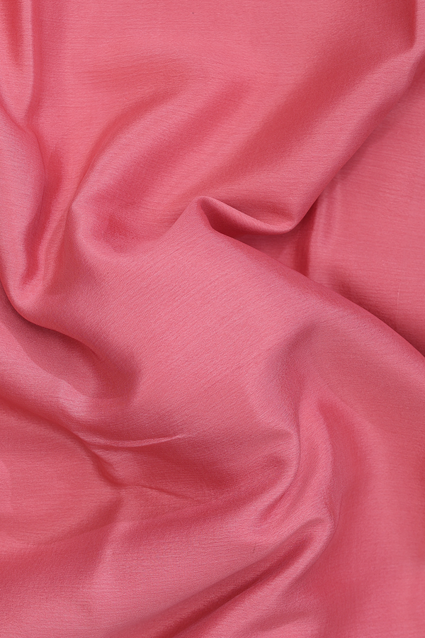 Mysore Silk Saree In Plain Peach With Zari Border