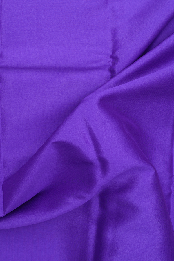 Mysore Silk Saree In Plain Violet With Contrast Border
