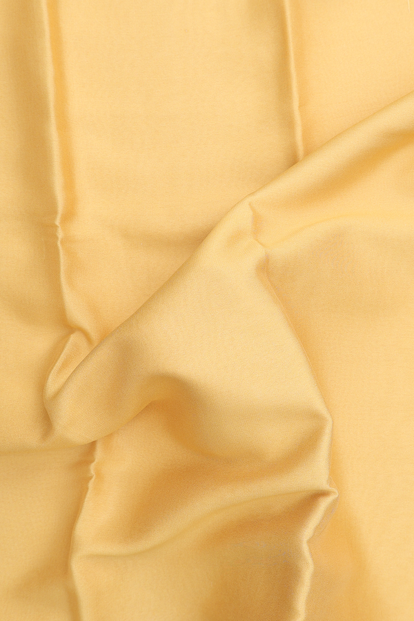 Mysore Silk Saree In Plain Yellow With Paisley Border