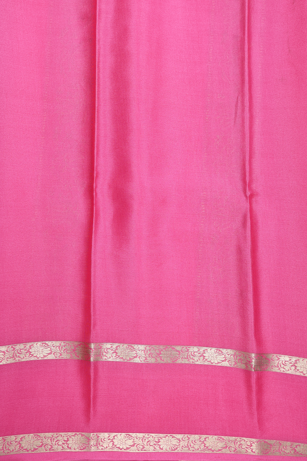 Mysore Silk Saree In Pink With Ogee Design
