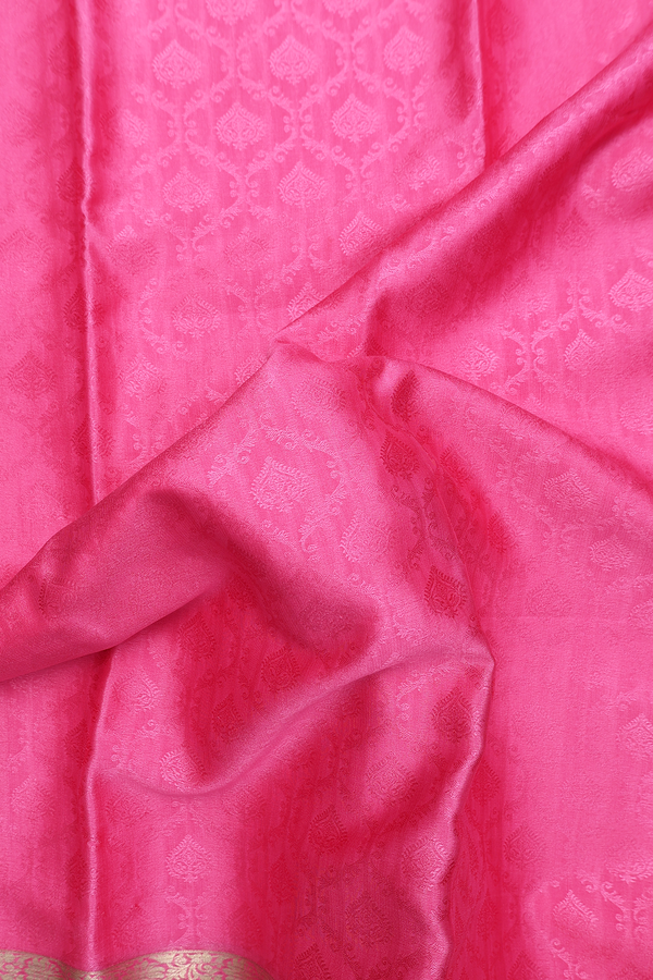 Mysore Silk Saree In Pink With Ogee Design