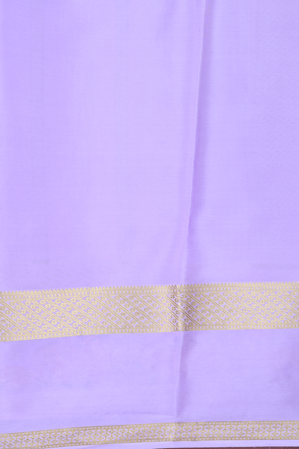 Mysore Silk Saree In Purple With Checks Design