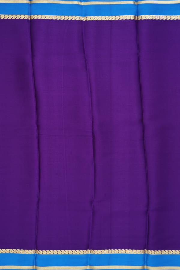 Mysore Silk Saree In Purple With Contrast Border