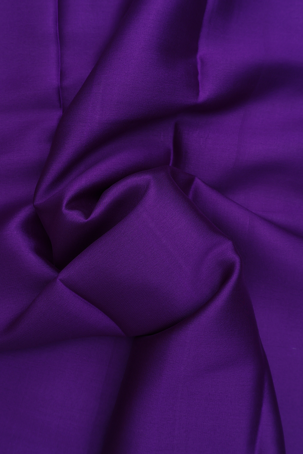 Mysore Silk Saree In Purple With Contrast Border
