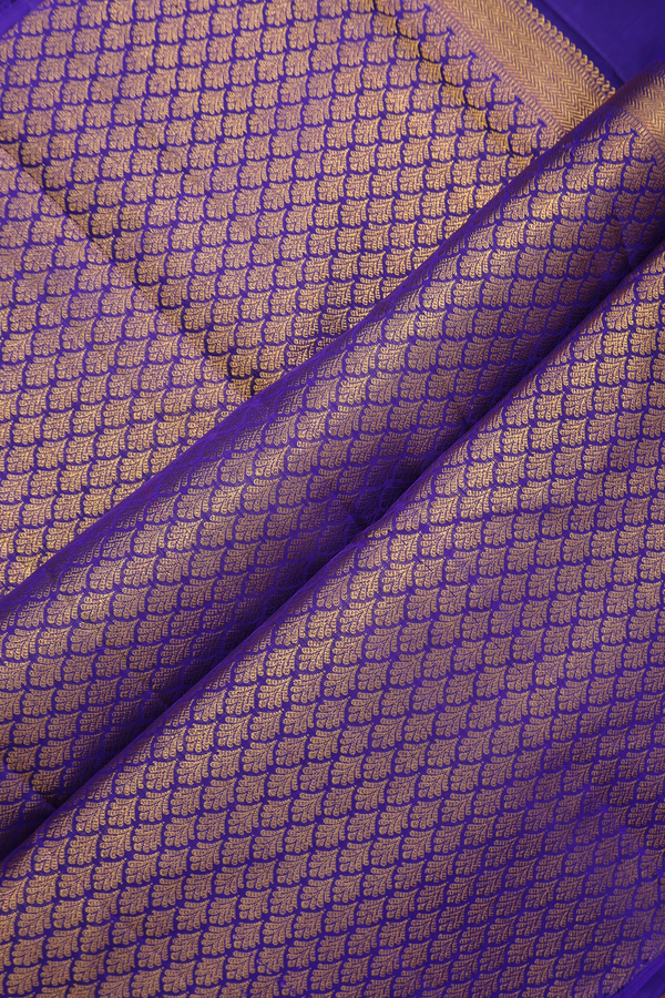 Kanchipuram Silk Saree In Purple With Jacquard Design