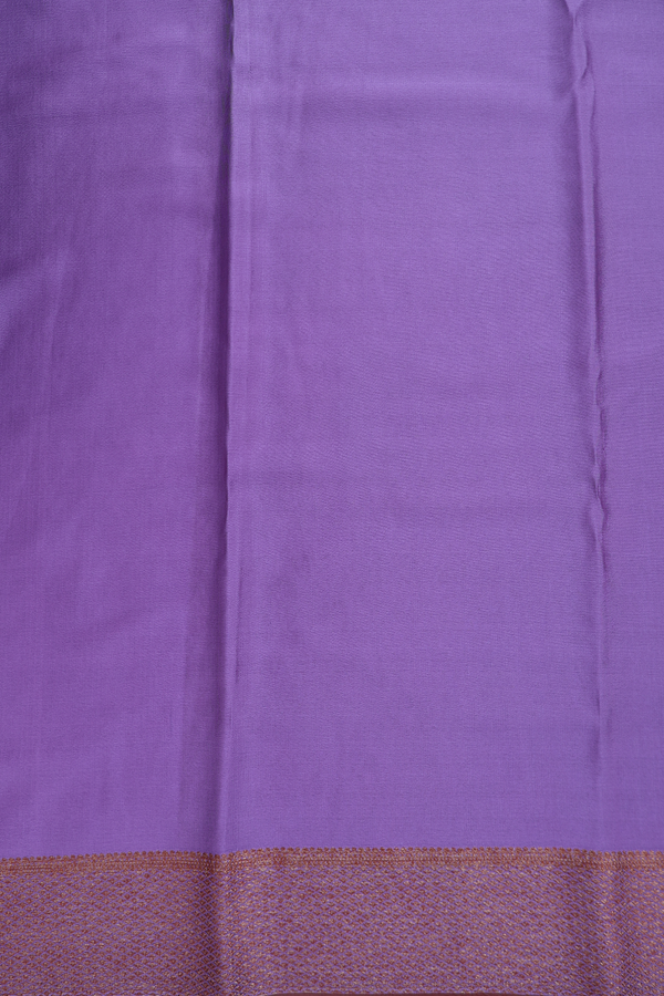 Mysore Silk Saree In Purple With Threadwork Design