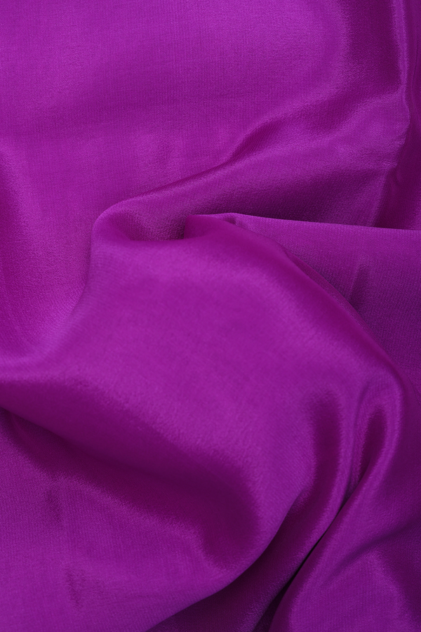Mysore Silk Saree In Purple With Zari Border