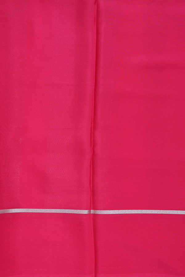 Mysore Silk Saree In Rani Pink With Stripes Design
