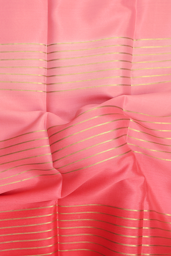 Mysore Silk Saree In Red And Pink With Stripes Design