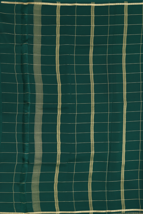 Mysore Silk Saree In Red With Checks Design