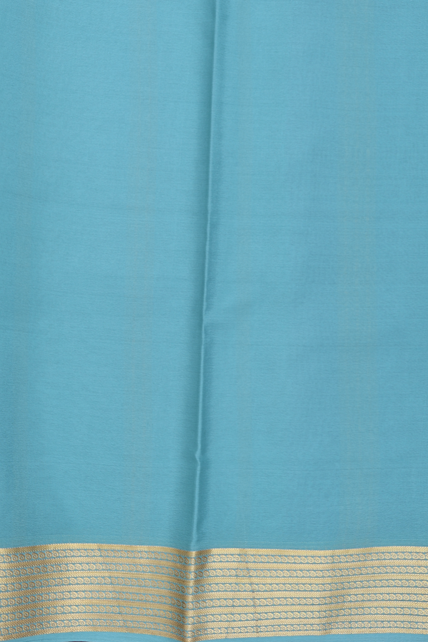 Mysore Silk Saree In Royal Blue With Checks Design