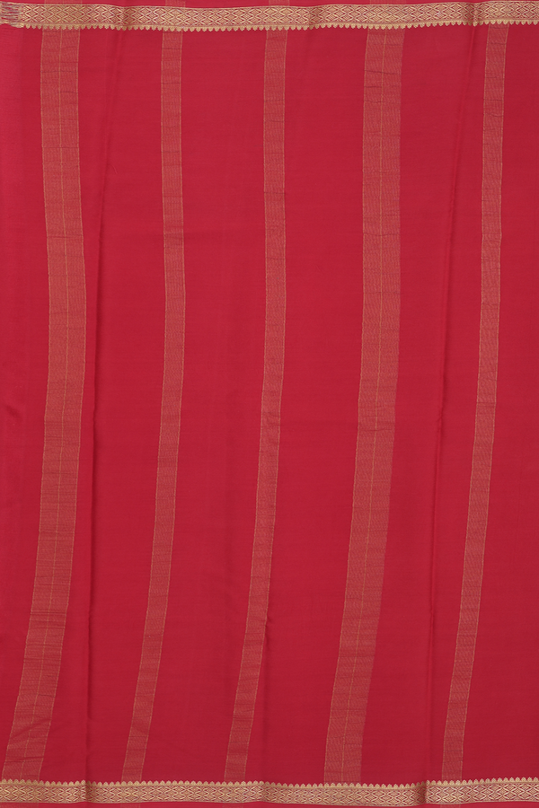 Mysore Silk Saree In Royal Blue With Contrast Border