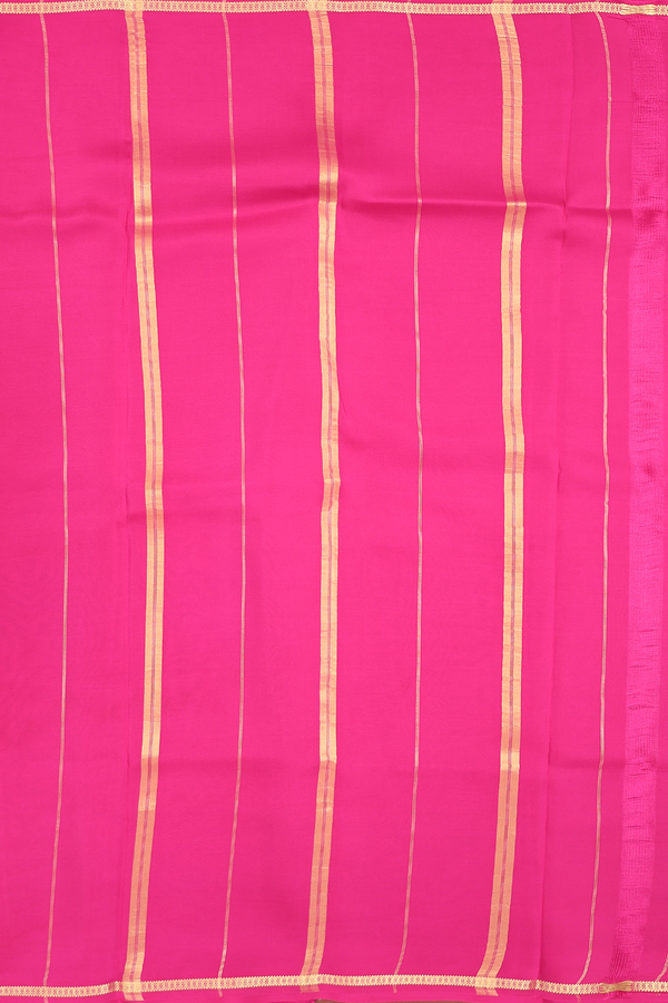 Mysore Silk Saree In Royal Blue With Contrast Border