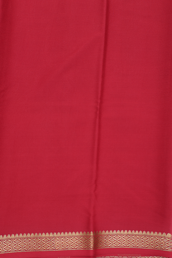 Mysore Silk Saree In Royal Blue With Contrast Border