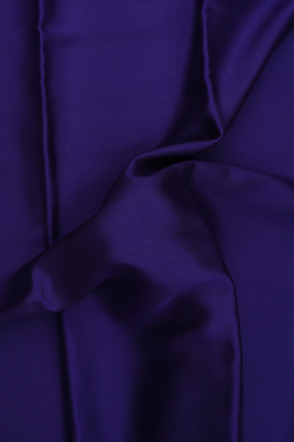 Mysore Silk Saree In Royal Blue With Zari Border