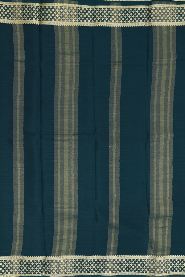 Mysore Silk Saree In Royal Orange With Contrast Border