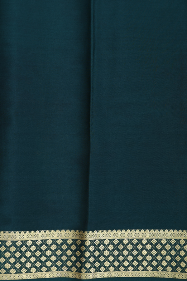 Mysore Silk Saree In Royal Orange With Contrast Border