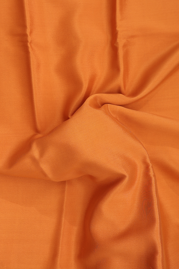 Mysore Silk Saree In Royal Orange With Contrast Border