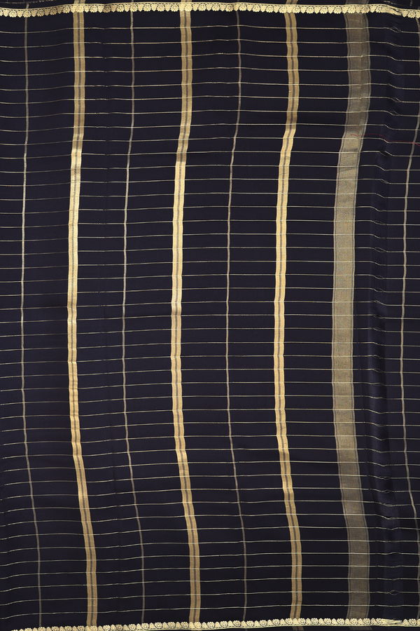 Mysore Silk Saree In Ruby Red With Checks Design