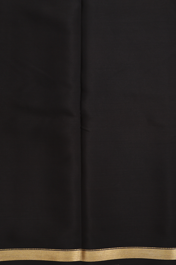 Mysore Silk Saree In Rust Orange With Twill Weave Border