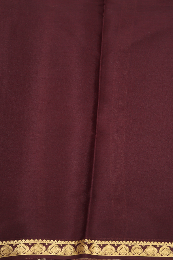 Mysore Silk Saree In Saffron Yellow With Contrast Border