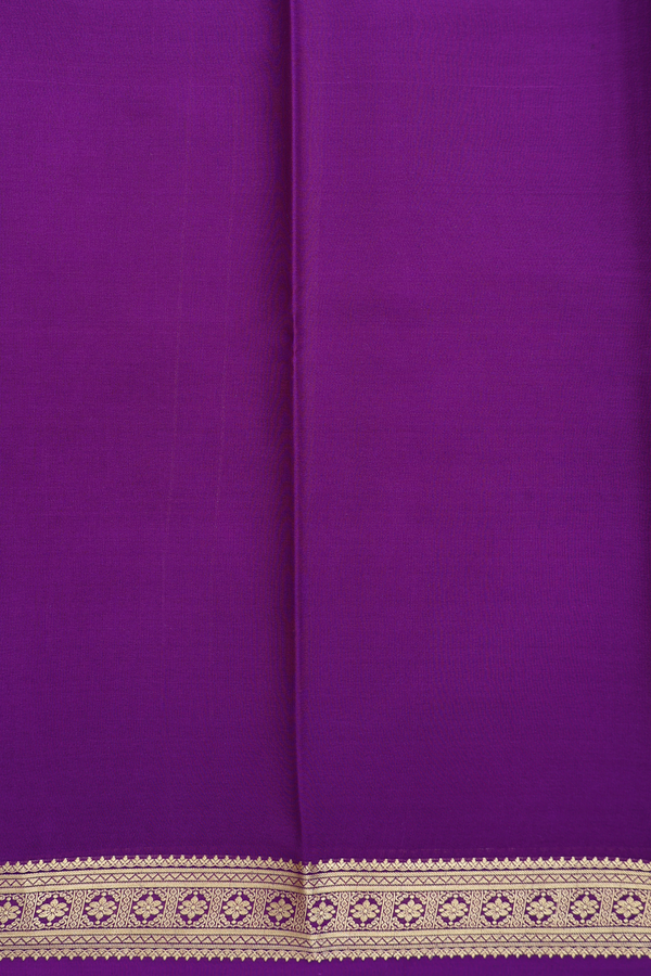 Mysore Silk Saree In Scarlet Red With Contrast Border