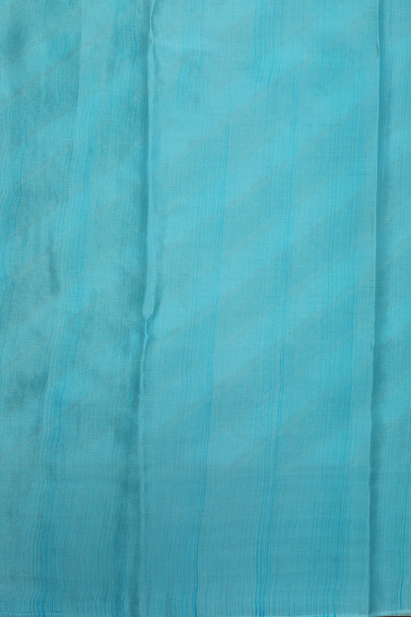 Mysore Silk Saree In Shades Of Blue With Diagonal Design