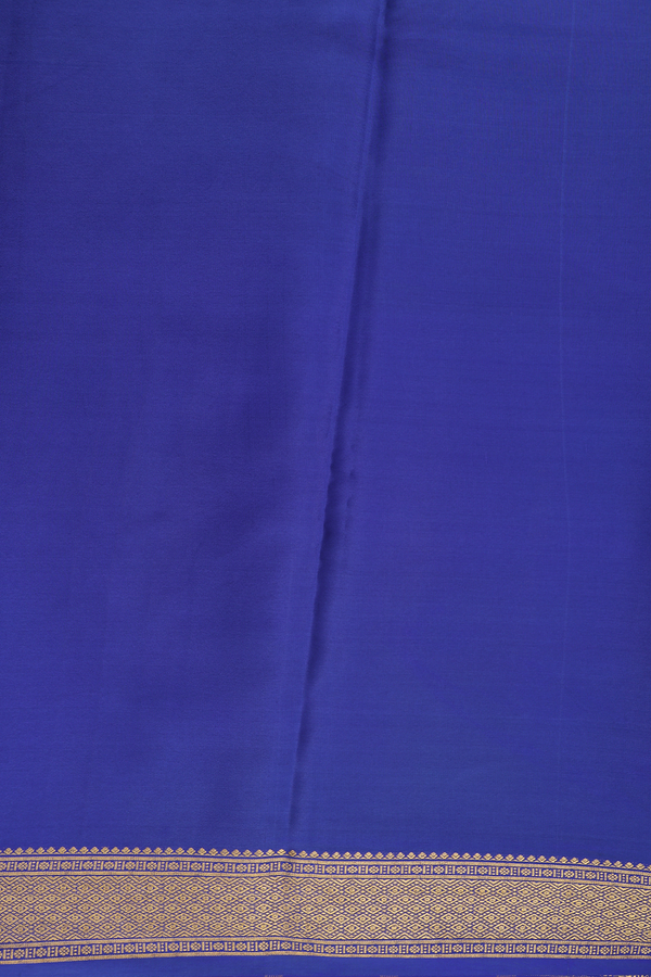 Mysore Silk Saree In Shades Of Blue With Stripes Design