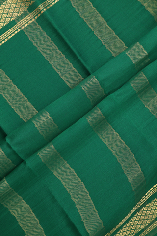 Mysore Silk Saree In Sky Blue With Contrast Border