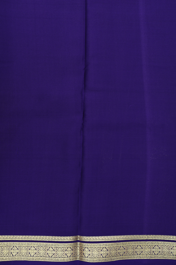 Mysore Silk Saree In Sky Blue With Contrast Border