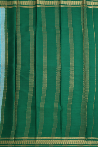 Mysore Silk Saree In Sky Blue With Contrast Border
