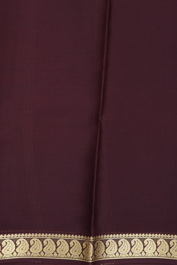 Mysore Silk Saree In Spiced Orange With Contrast Border