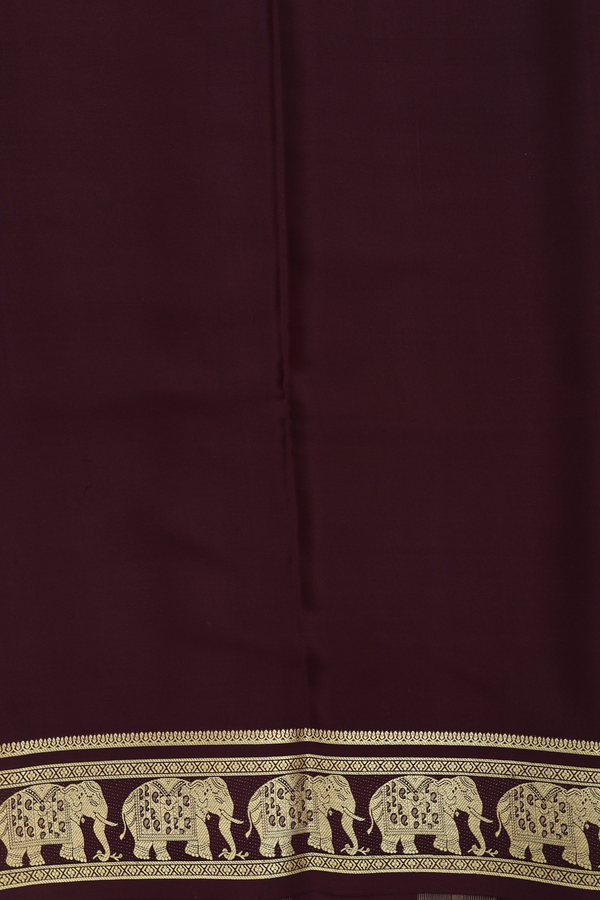 Mysore Silk Saree In Spiced Orange With Contrast Border