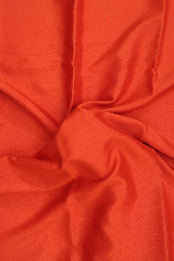 Mysore Silk Saree In Spiced Orange With Contrast Border