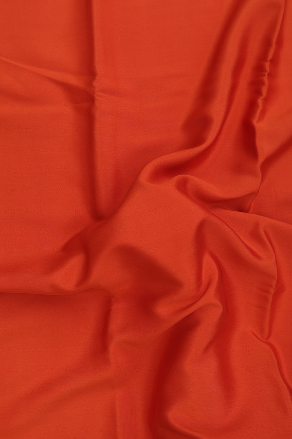 Mysore Silk Saree In Spiced Orange With Contrast Border