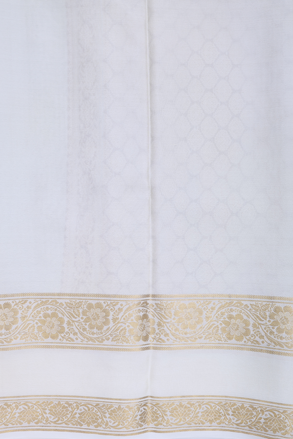 Mysore Silk Saree In Stone Green With Checks Design