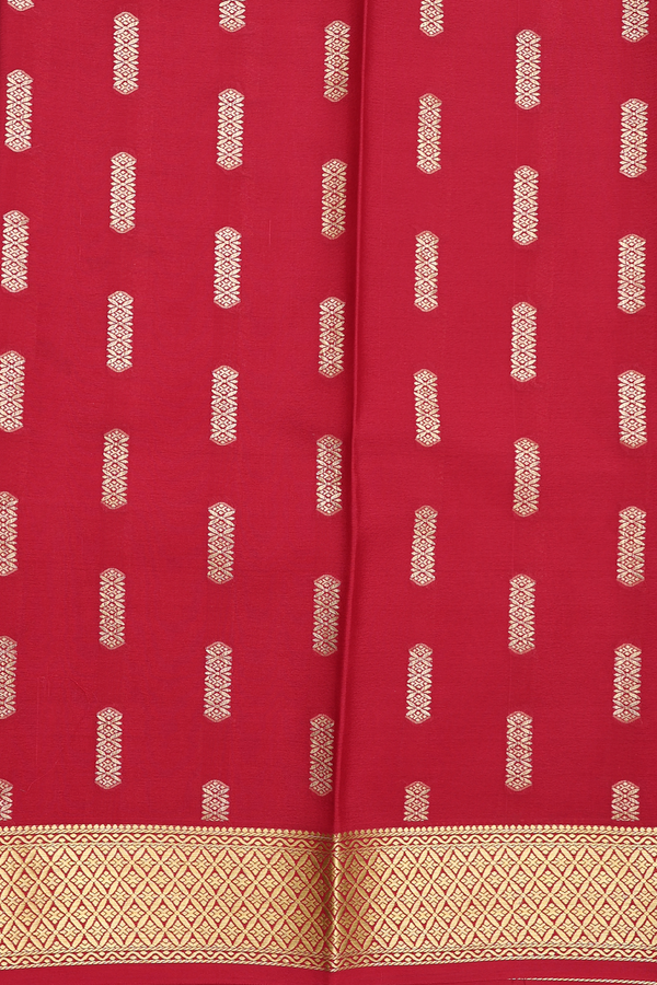 Mysore Silk Saree In Teal Blue With Contrast Border