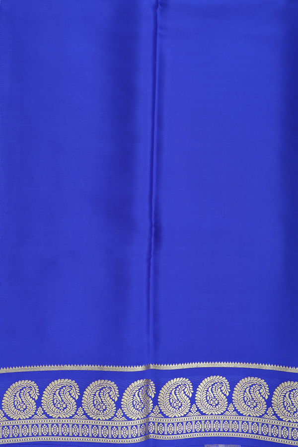 Mysore Silk Saree In Tiffany Blue With Contrast Border