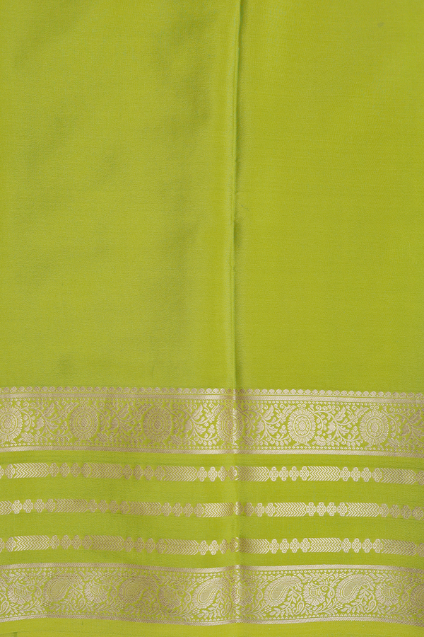 Mysore Silk Saree In Tulip Pink With Zari Buttas
