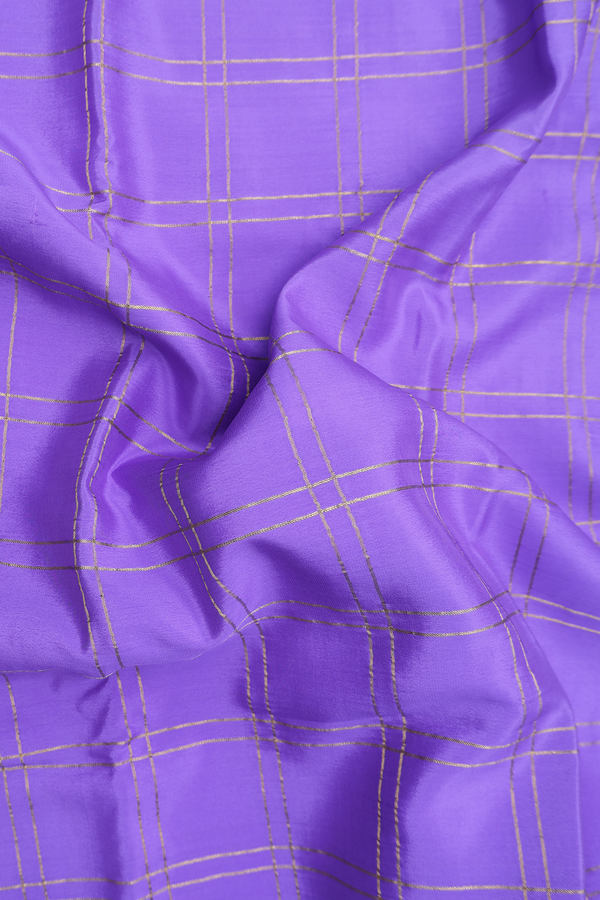 Mysore Silk Saree In Violet With Checks Design