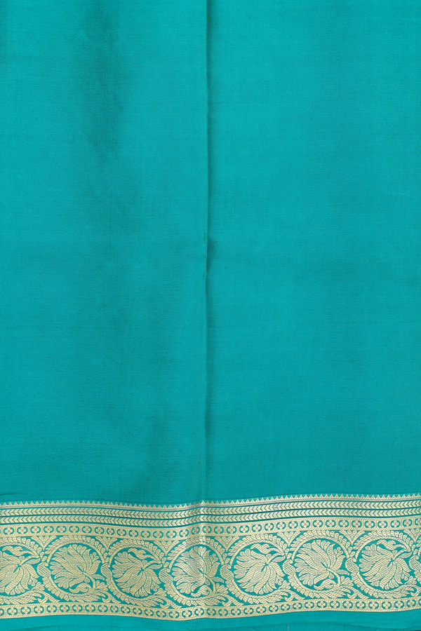 Mysore Silk Saree In Violet With Zari Buttas