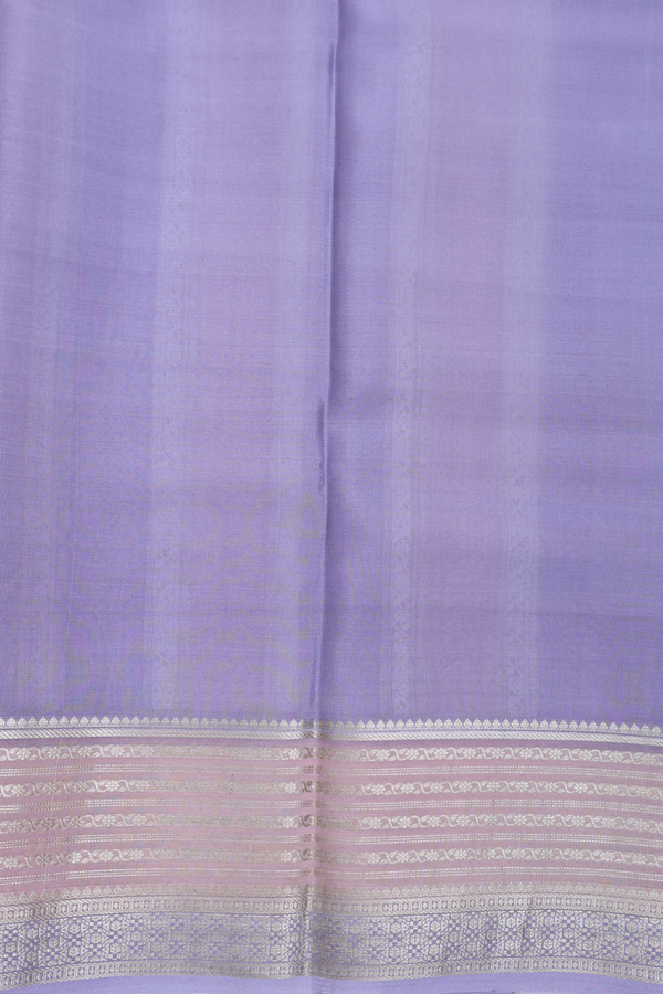 Mysore Silk Saree In White With Checks Design