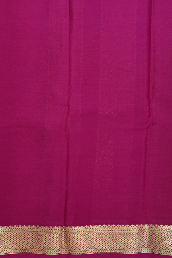 Mysore Silk Saree In Yellow With Contrast Border