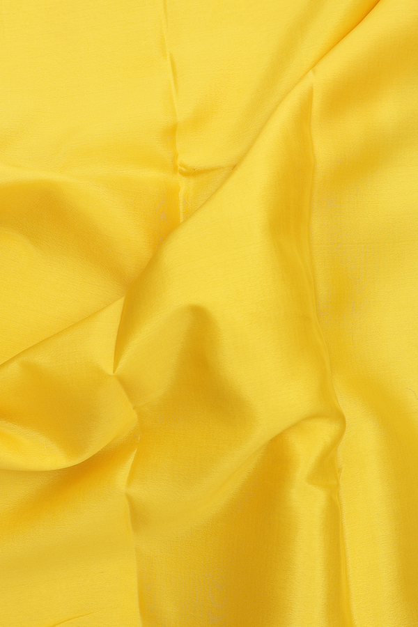 Mysore Silk Saree In Yellow With Contrast Border